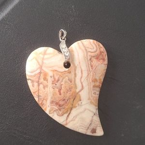 CLEARANCE /Make an offer! Abstract Stone Heart Pendant